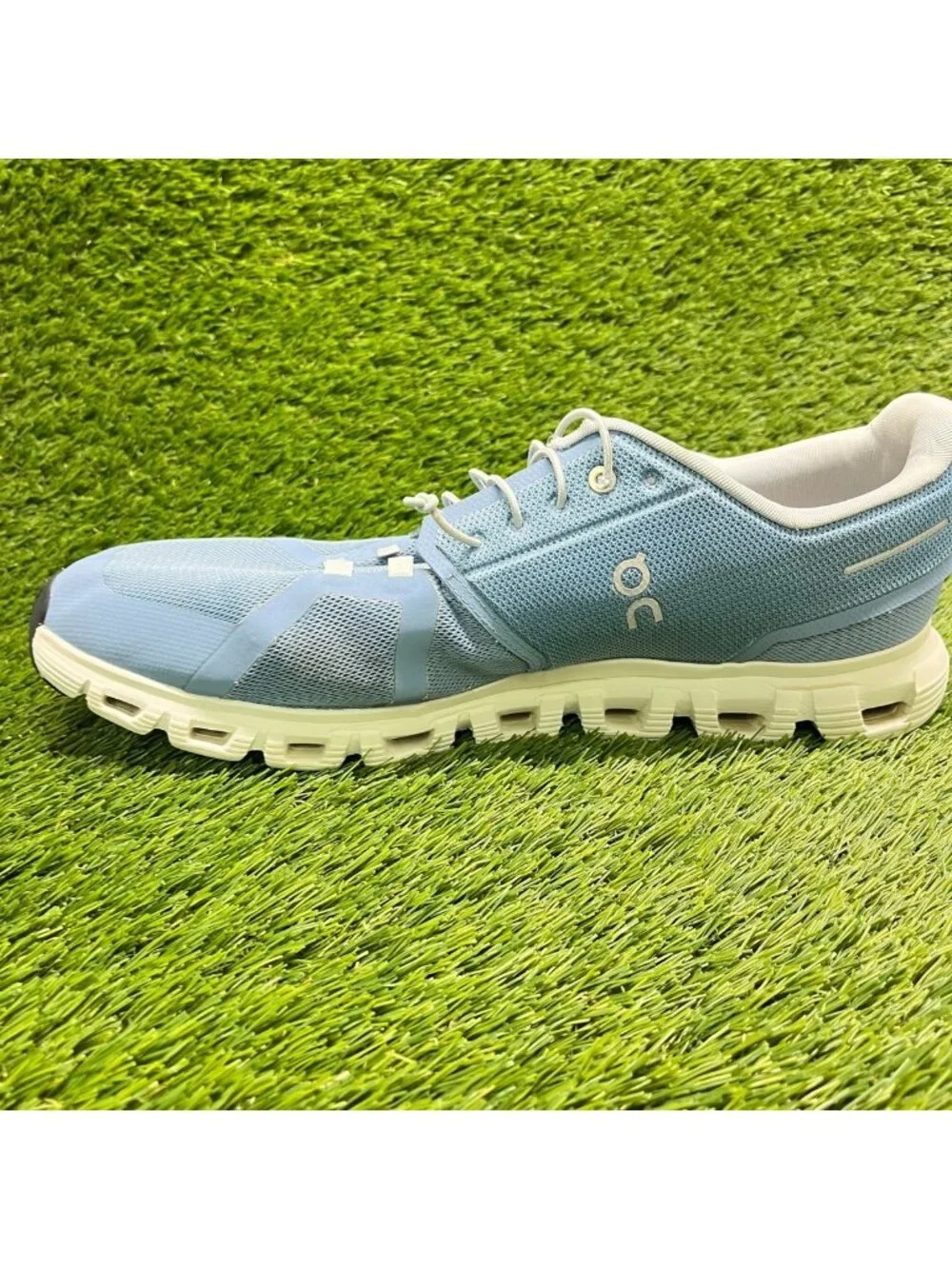 On Cloud 6 Mens Size 14 Blue White Athletic Running Walking Shoes Sneakers